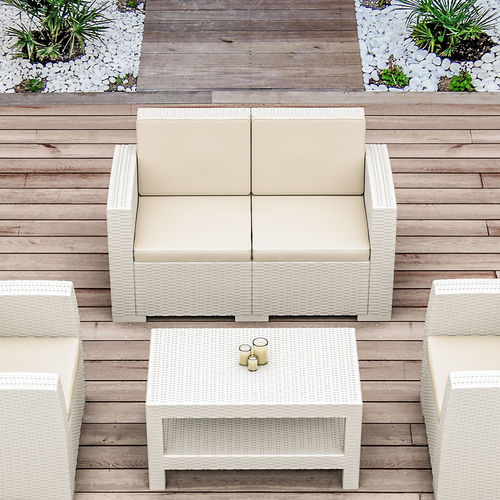 Canapé contemporain - MONACO LOUNGE  - Siesta - d'extérieur / en résine tressée / avec accoudoirs