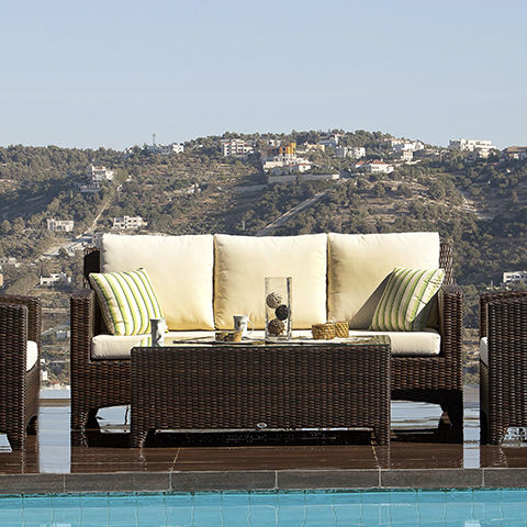 Canapé contemporain - BARCELONA - Rattan House - de jardin / multicolore / en rotin