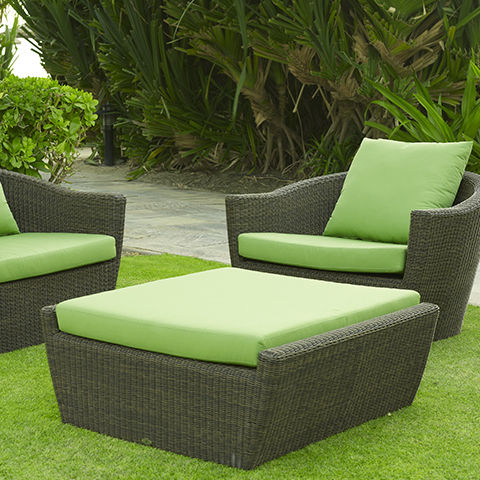 Ottoman contemporain - KANO - Rattan House - en rotin / de jardin / pour espace public