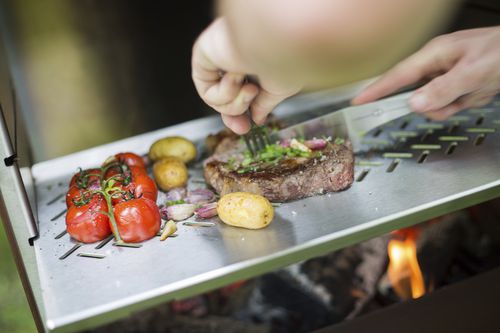 Plaque de cuisson à bois - K60 : GRILLADE - TOLE the outdoor living experience - professionnelle / de jardin