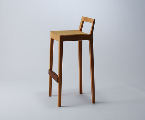 Tabouret de bar contemporain - R+R - Miyazaki Chair Factory - en bois