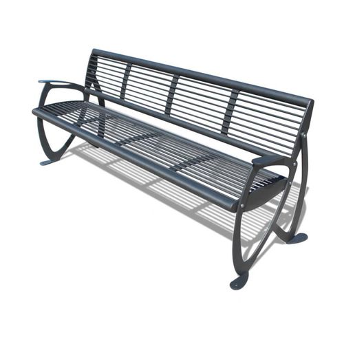 Banc public contemporain - PÖLSKA  - URBAN-NT - en acier / avec dossier / avec accoudoirs