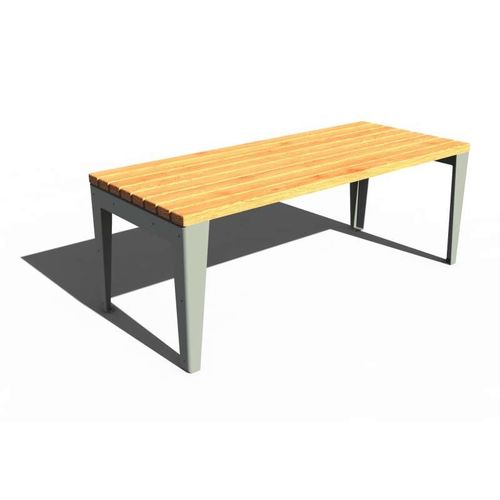 Table contemporaine - VÉGA - URBAN-NT - bois / avec piètement en tôle d'acier / rectangulaire