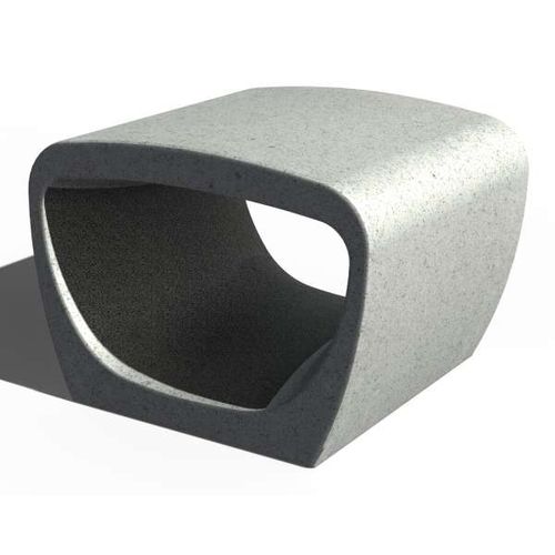 Banc public contemporain - TUBE CUBO - URBAN-NT - en béton / sans dossier / sans accoudoirs