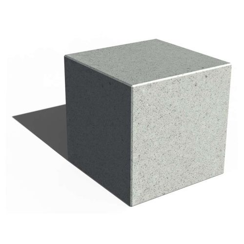 Tabouret design minimaliste - TETRIS Q - URBAN-NT - en béton / avec piètement en béton / piètement central