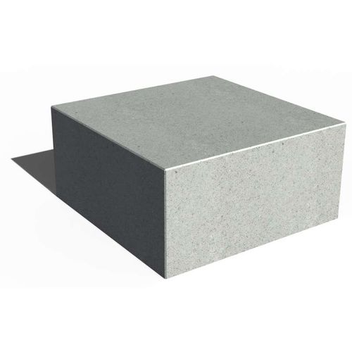 Banc public design minimaliste - TETRIS Q90 - URBAN-NT - en béton / sans dossier / sans accoudoirs