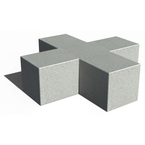 Banc public design minimaliste - TETRIS X - URBAN-NT - en béton / sans dossier / sans accoudoirs