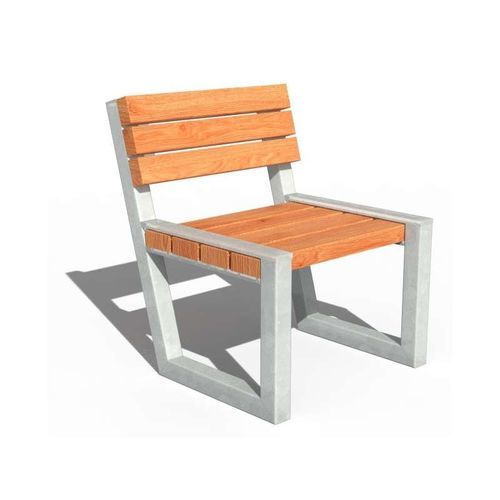 Chaise contemporaine - COMBIKOT - URBAN-NT - d'extérieur / en bois exotique / avec piètement en acier
