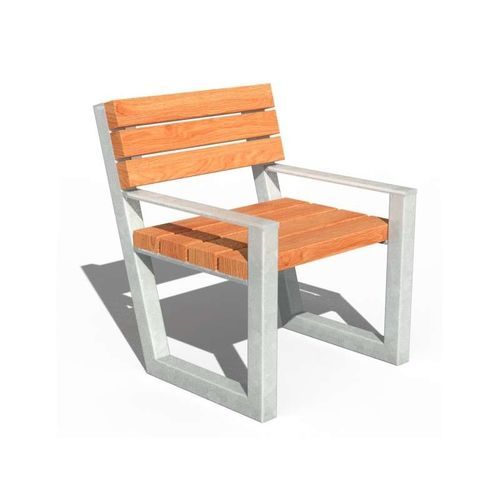 Chaise contemporaine - COMBIKOT - URBAN-NT - d'extérieur / en bois exotique / avec piètement en acier