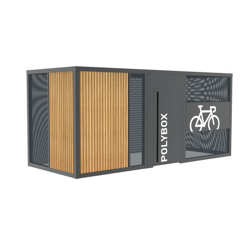 Abri vélo sécurisé - POLYBOX - URBAN-NT - avec panneau solaire / modulaire / en acier