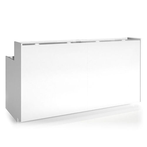 Comptoir de bar - KUBO - JORDAO - en acier inox / en verre / droit