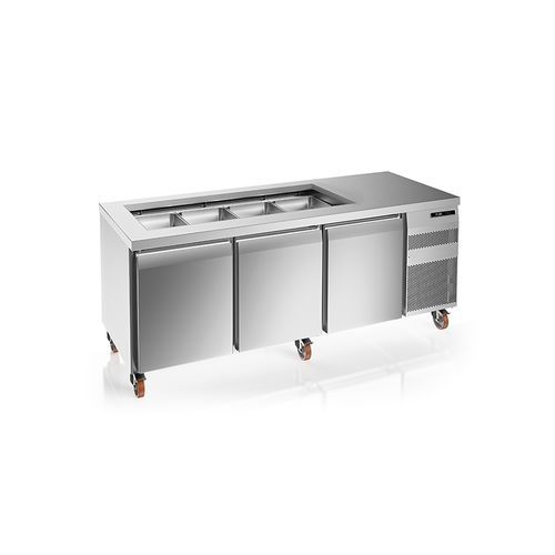 Saladette professionnelle - NEXT SALADS - JORDAO - pour restaurant / réfrigérée / en inox