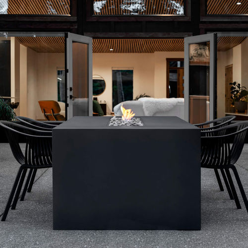 Brasero de jardin à gaz - Nimbus - PALOFORM - aluminium / rectangulaire / noir