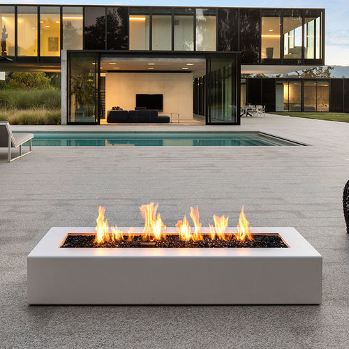 Brasero de jardin à gaz - PALOFORM - en béton / en acier inoxydable / en acier corten