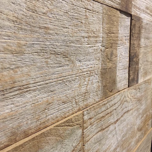 Panneau décoratif de revêtement - PAPANDAYAN - TEAK STORY - mural / en matières recyclées / teck