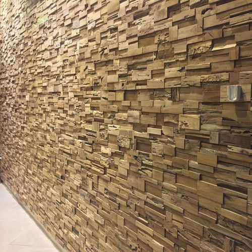 Revêtement mural pour intérieur - SIBAYAK - TEAK STORY - en teck / en bois massif / texturé