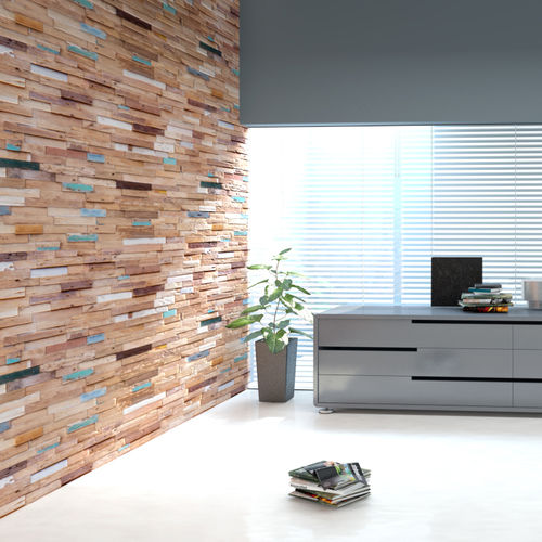 Parement en teck - DIENG - TEAK STORY - intérieur / 3D / peint