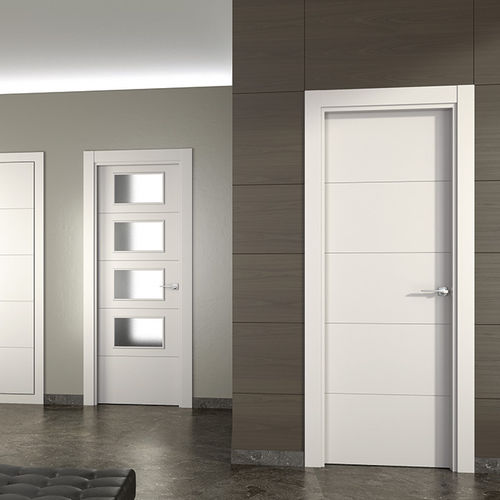 Porte d'intérieur - LACADA : VINCI - Portes Castalla - en bois / battante / semi-vitrée