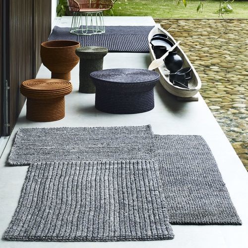 Tapis contemporain - CABUYA - Ames design - uni / en fibre végétale / rectangulaire
