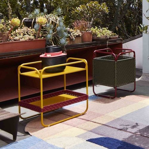 Table d'appoint contemporaine - DICHAS - Ames design - en acier galvanisé / en PVC / en corde