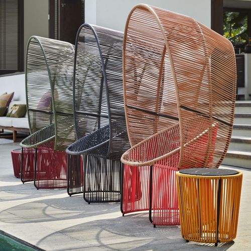 Table d'appoint contemporaine - CARTAGENAS - Ames design - en marbre / en plastique recyclé / en PVC