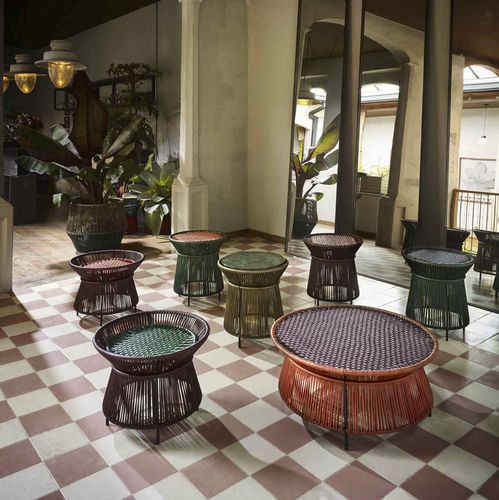 Table basse contemporaine - CARIBE CHIC - Ames design - en marbre / en plastique recyclé / en PVC