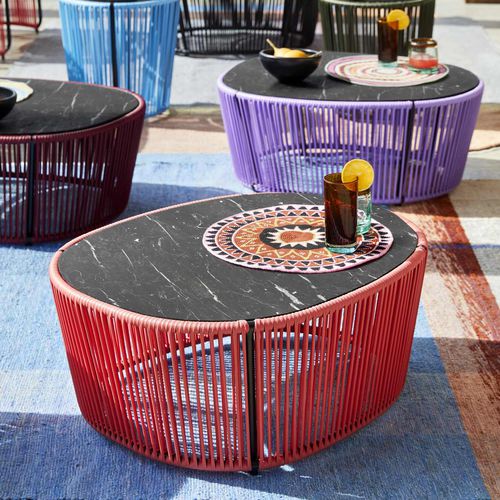 Table basse contemporaine - CARTAGENAS - Ames design - en marbre / en plastique recyclé / en PVC