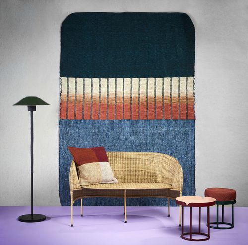 Tapis contemporain - BALCONES - Ames design - à rayures / en laine / rectangulaire