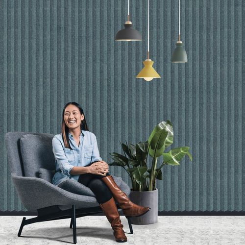 Revêtement mural pour intérieur - ECO W - Slalom - en polyester / texturé / aspect tissu