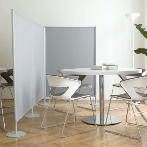 Séparateur de bureau au sol - 360° - Slalom - en tissu / en PVC / en aluminium