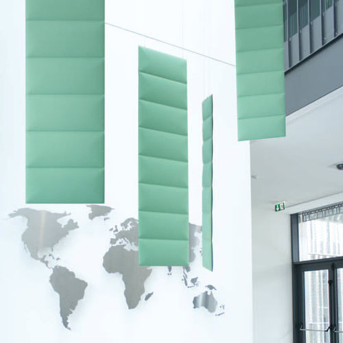 Panneau acoustique mural - ECODESK - Slalom - pour plafond / suspendu / en fibre de polyester