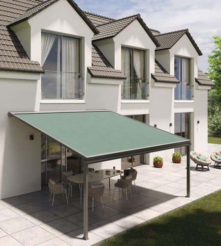 Pergola adossée - 646 - Kadeco Sonnenschutzsysteme GmbH - en tissu / couverture en toile / motorisée