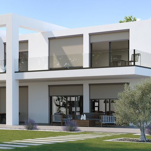 Store à bandes verticales - CLASSIC - Kadeco Sonnenschutzsysteme GmbH - pour fenêtre / pour pergola / en tissu
