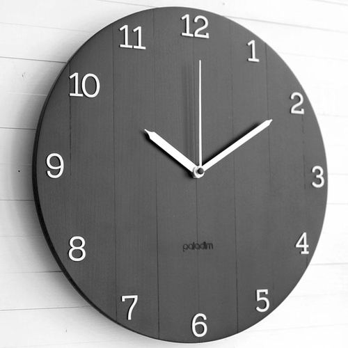 Horloge contemporaine - OVAL - Paladim Handmade - murale / analogique / en acier inoxydable