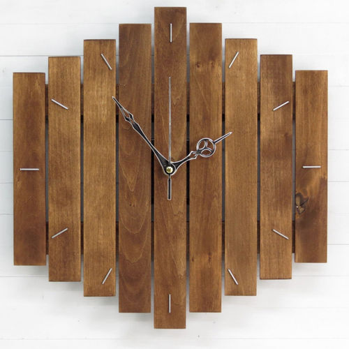 Horloge contemporaine - ROMB - Paladim Handmade - murale / analogique / en bois