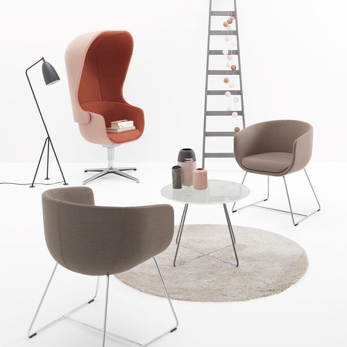 Fauteuil visiteur contemporain - NU BYPAUL BROOKS - Profim - en tissu / en métal / professionnel