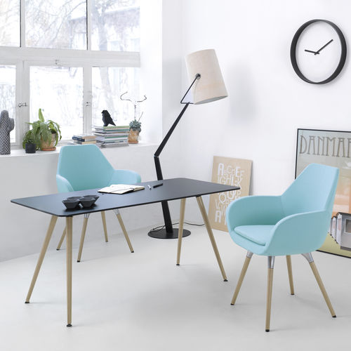 Table de réunion contemporaine - SAM  - Profim - en bois / en verre / en HPL