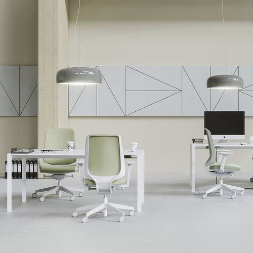 Fauteuil de bureau contemporain - LIGHTUP - Profim - en maille / tapissé / ergonomique