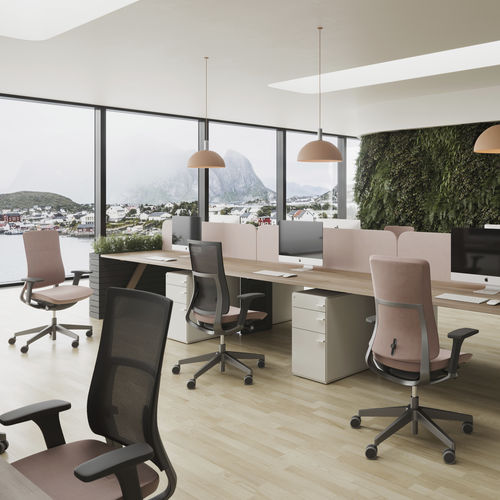 Chaise de bureau contemporaine - VIOLLE - Profim - d'intérieur / en résille / avec piètement en métal