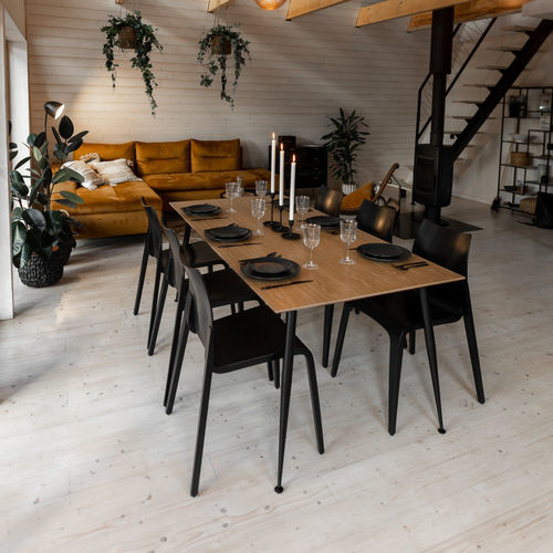 Table à manger design - NORTH - Plycollection - en chêne / en noyer / en contreplaqué