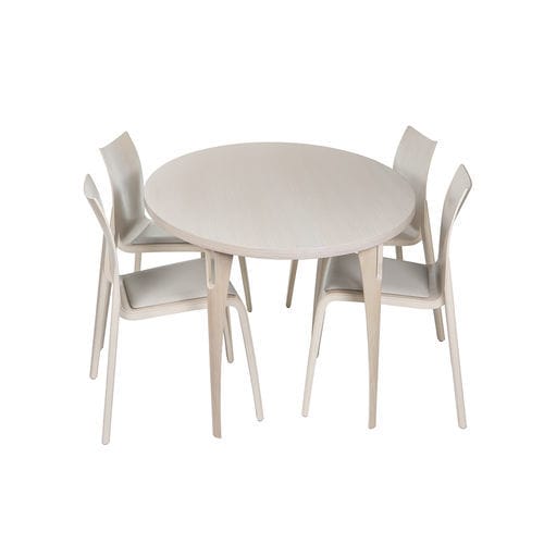 Table contemporaine - CONE - Plycollection - en bois / avec piètement en bois / ronde