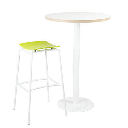 Table mange-debout contemporaine - MORISS - Plycollection - en chêne / en noyer / en bouleau