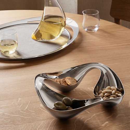 Bol en acier inoxydable poli - COBRA - Georg Jensen - contemporain