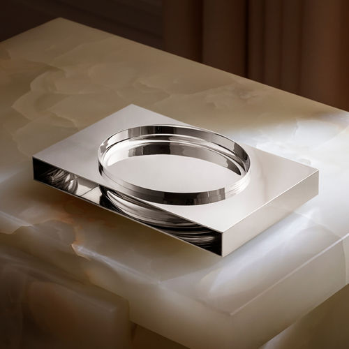 Centre de table en acier inoxydable poli - PENUMBRA - Georg Jensen - contemporain