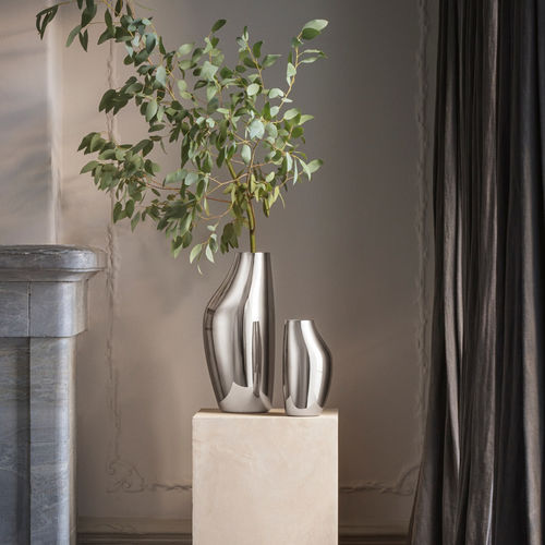 Vase contemporain - SKY - Georg Jensen - en acier inoxydable poli