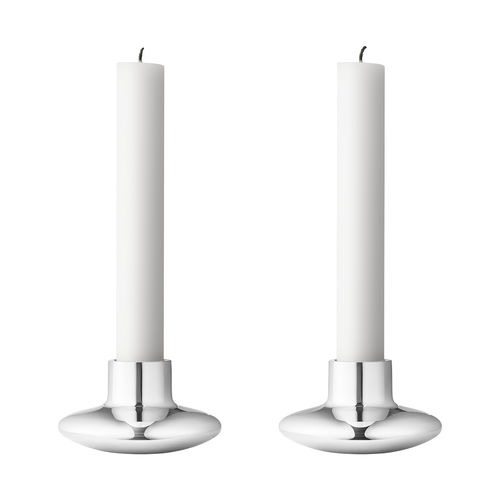 Bougeoir en acier inoxydable poli - KOPPEL - Georg Jensen