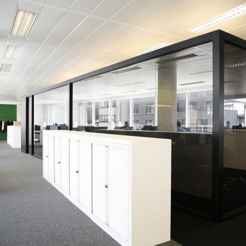 Cloison amovible - SPACING 3D - Spacing - vitrée / en aluminium / de bureau