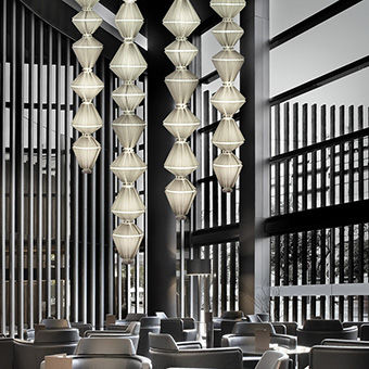 Suspension - OÏPHORIQUE - Parachina - en acier / en tissu / contemporaine