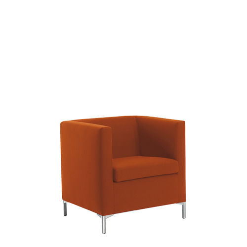Fauteuil contemporain - QUADRO - Sesta - en tissu / tapissé / orange