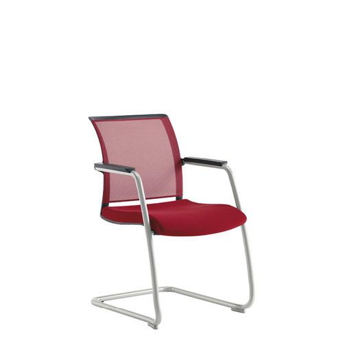 Chaise visiteur contemporaine - SAX RETE - Sesta - d'intérieur / en résille / tapissée